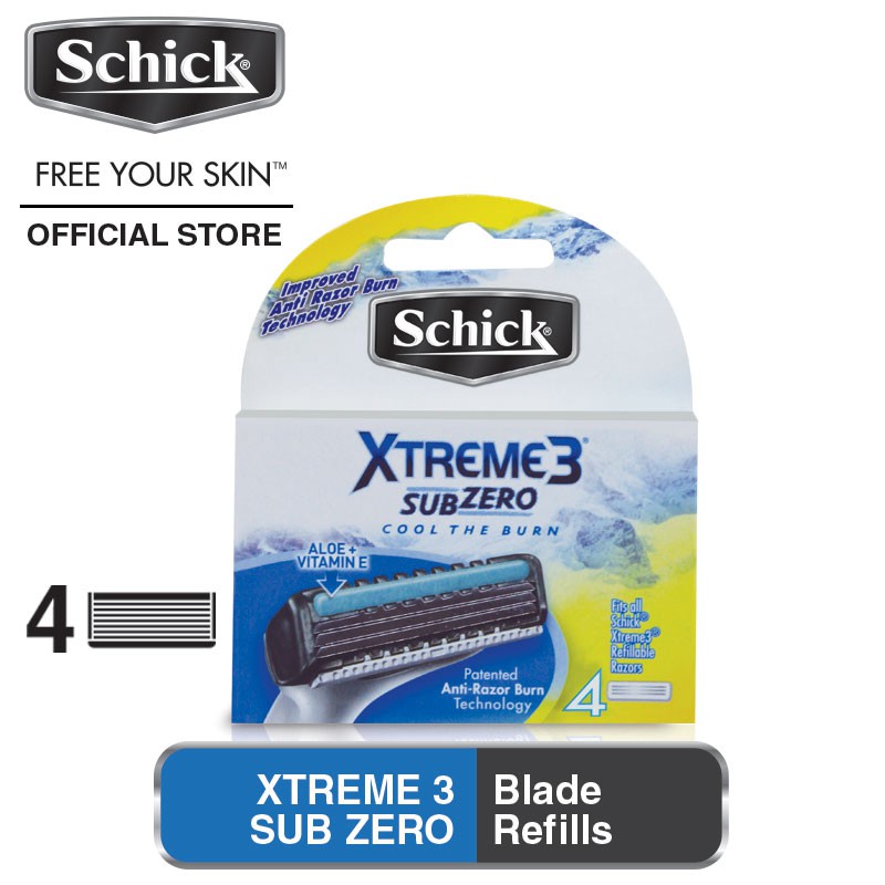 Schick Shaving Razor Refill Xtreme 3 Men Razor Blade (4 Pcs) Shopee