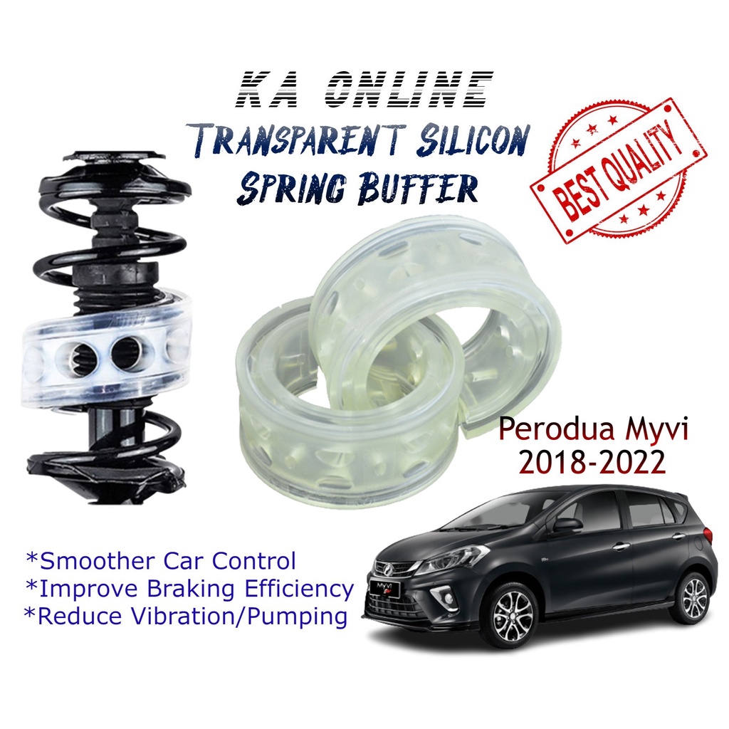 Perodua Myvi 20182022 Transparent Silicon Coil Spring Cushion Buffer