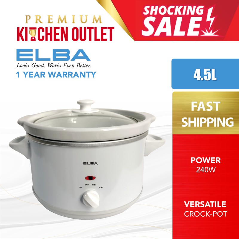 Elba 4.5L Slow Cooker Variable Thermostat Control ESCK4569 Faber