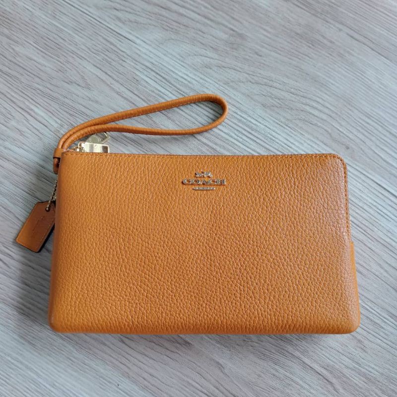 TAM Original Coach Large Double Zip Leather Wallet Wristlet Pouch Wallet  Readystock | Shopee Malaysia