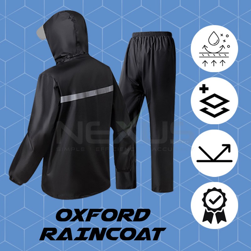Nexus Car Oxford Cloth Raincoat Baju Hujan Motorcycle Rain Coat Jacket Suit Baju Hujan Waterproof (Coat + Pants)