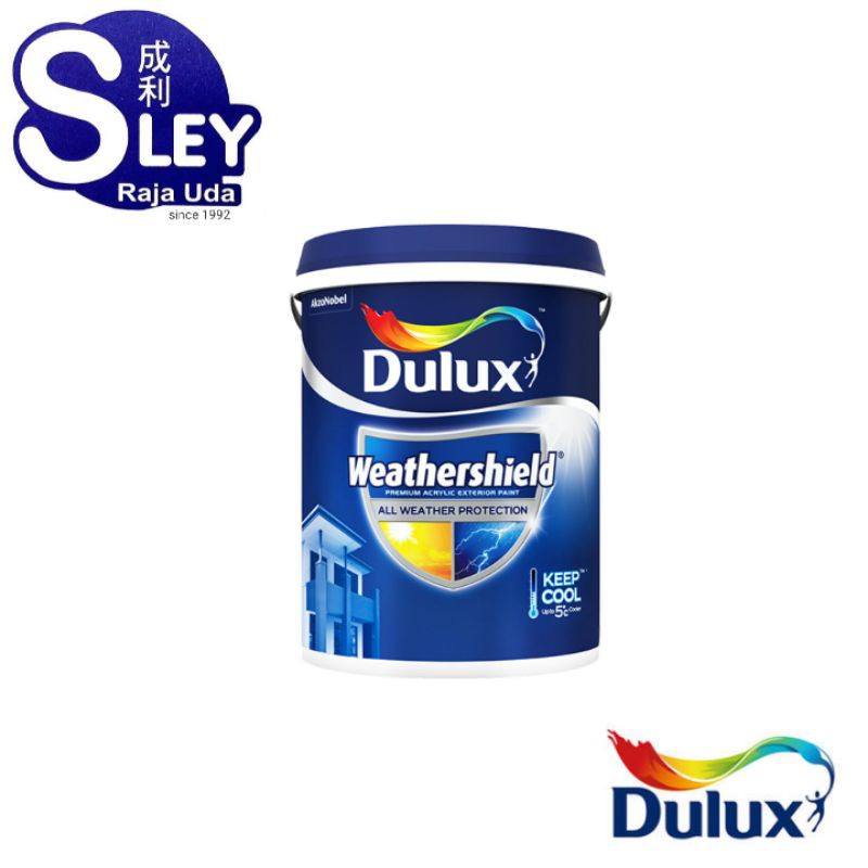 ICI Dulux Weathershield 5Lit Water Based Exterior Wall Paint. Shopee