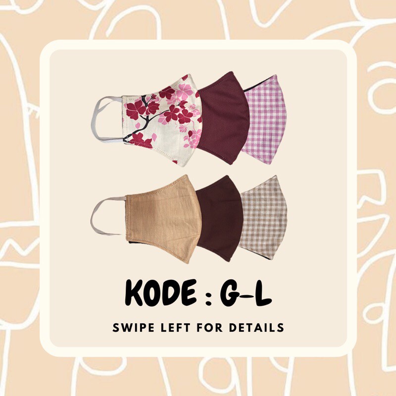 Vol 4 Fabric Mask Code G L Shopee Malaysia