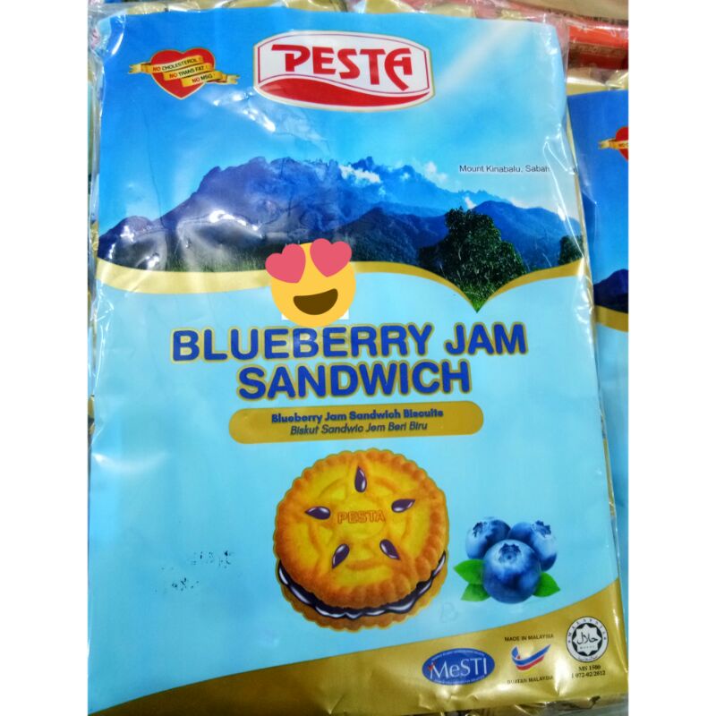 Blueberry/ Pineapple Jam Sandwich (15g x 35 packs) Shopee Malaysia