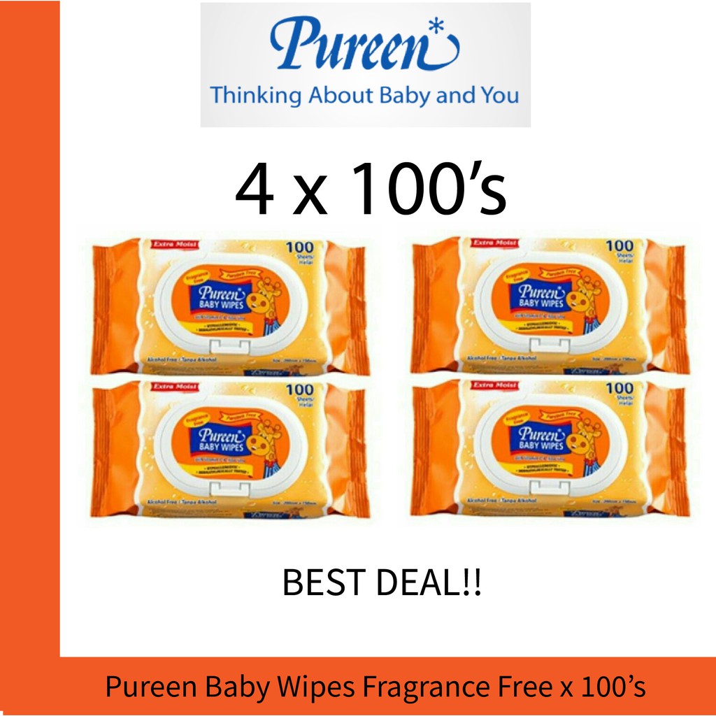 Tisu Basah Pureen Pureen Wipes Pureen Wet Tissue 100s 100 S Pureen Baby Wet Tissue Wet Wipes 4x100 S Shopee Malaysia