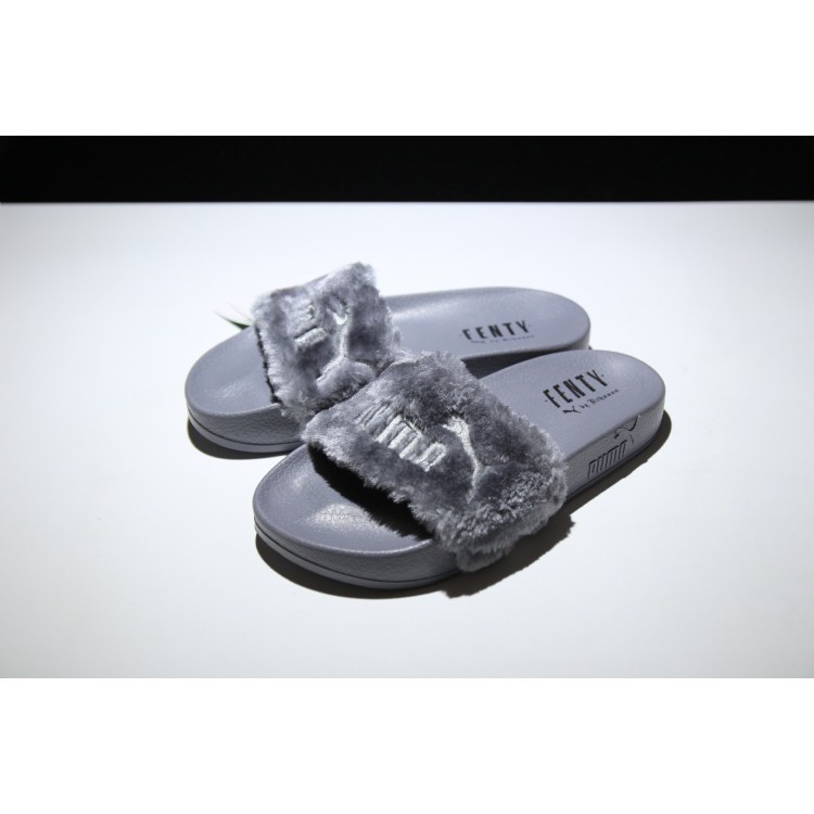 puma fenty slides grey