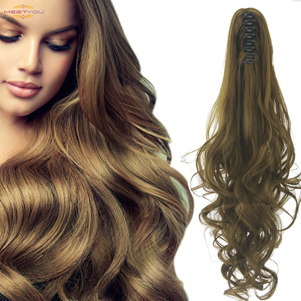 Wig Long Hair Fluffy Long Curly Straight Hair Wig Water Ripple