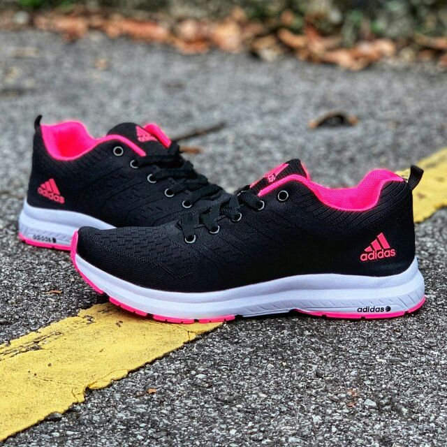 adidas cloudfoam black and pink