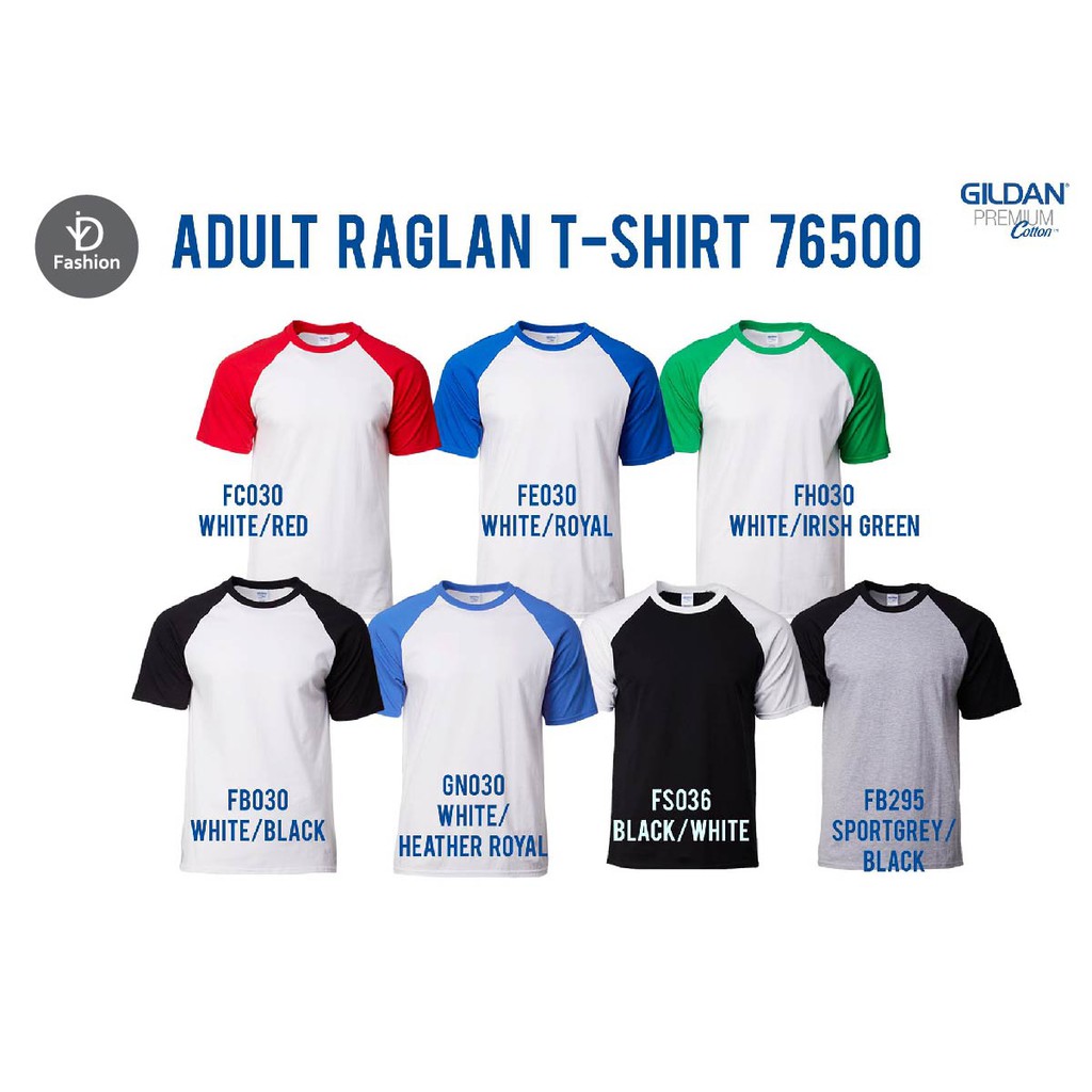 gildan raglan shirts