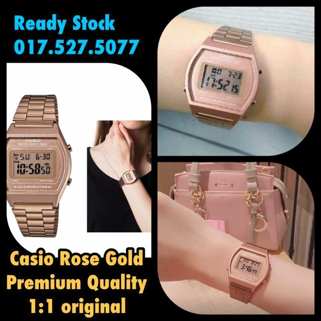 Harga jam casio rose cheap gold original