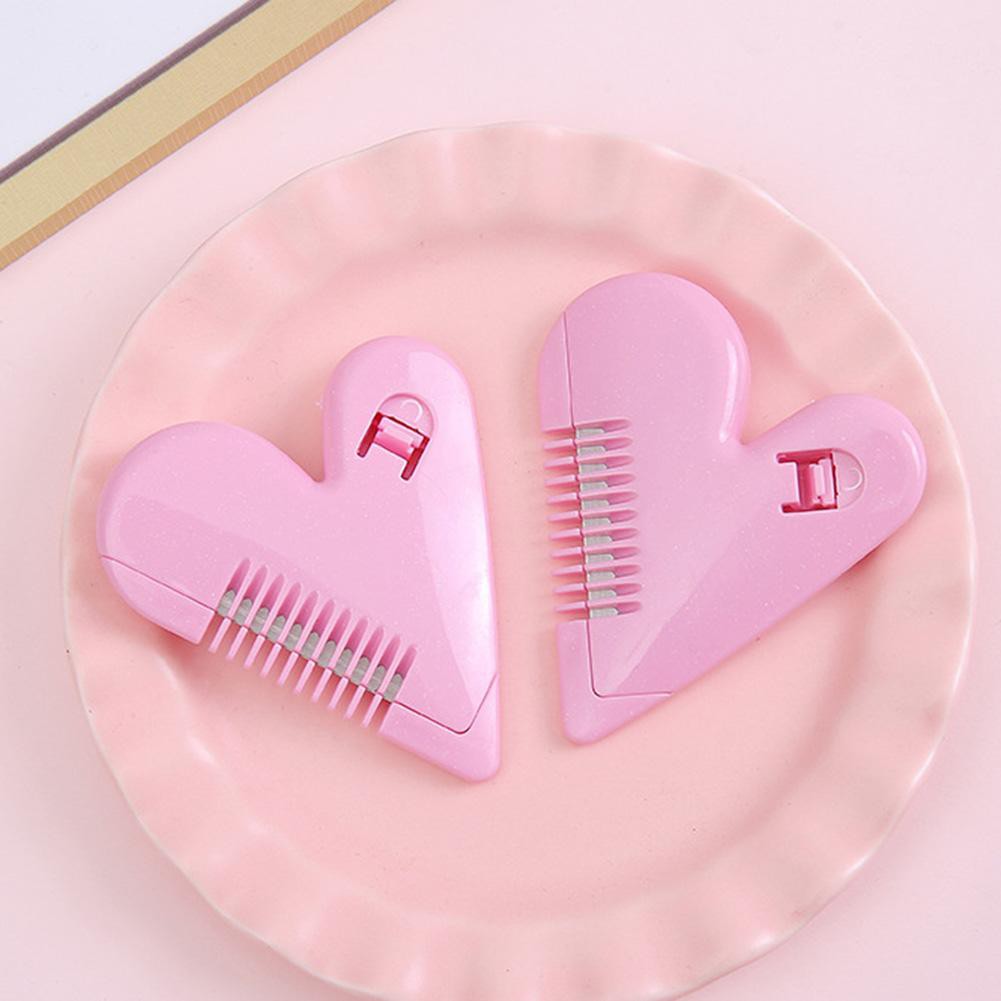 Ice Heart Shape Thinning Hair Cutting Comb Pubic Hair Brushes