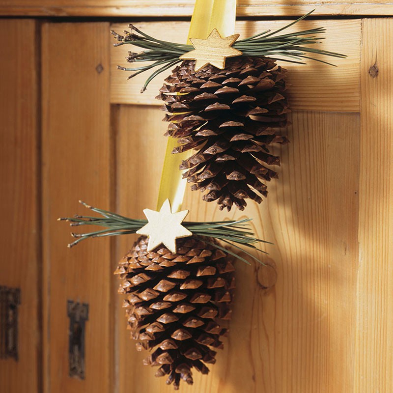 12 15cm Home Decor Big Hanging Balls Pine Cones Party Decoration