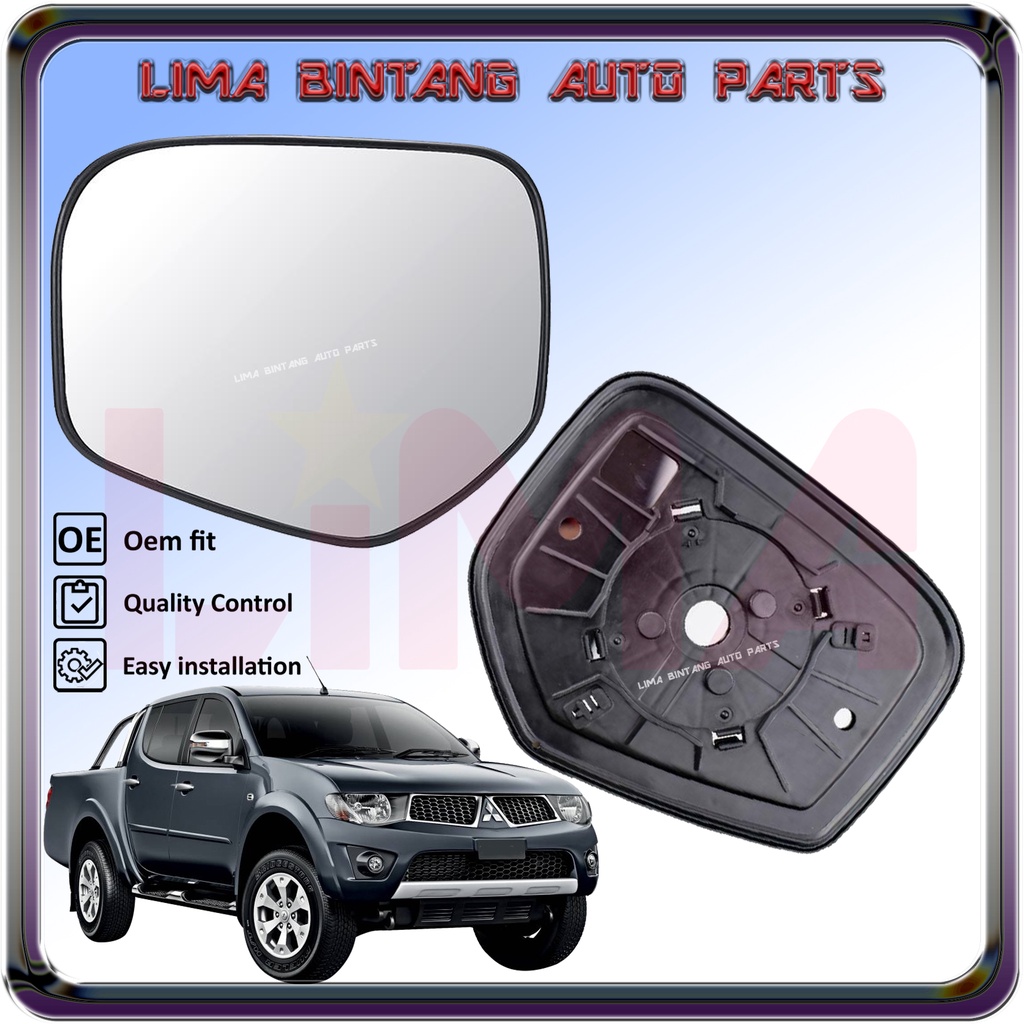 Mitsubishi Triton Side Mirror Glass , Left / Right Side Kaca Cermin