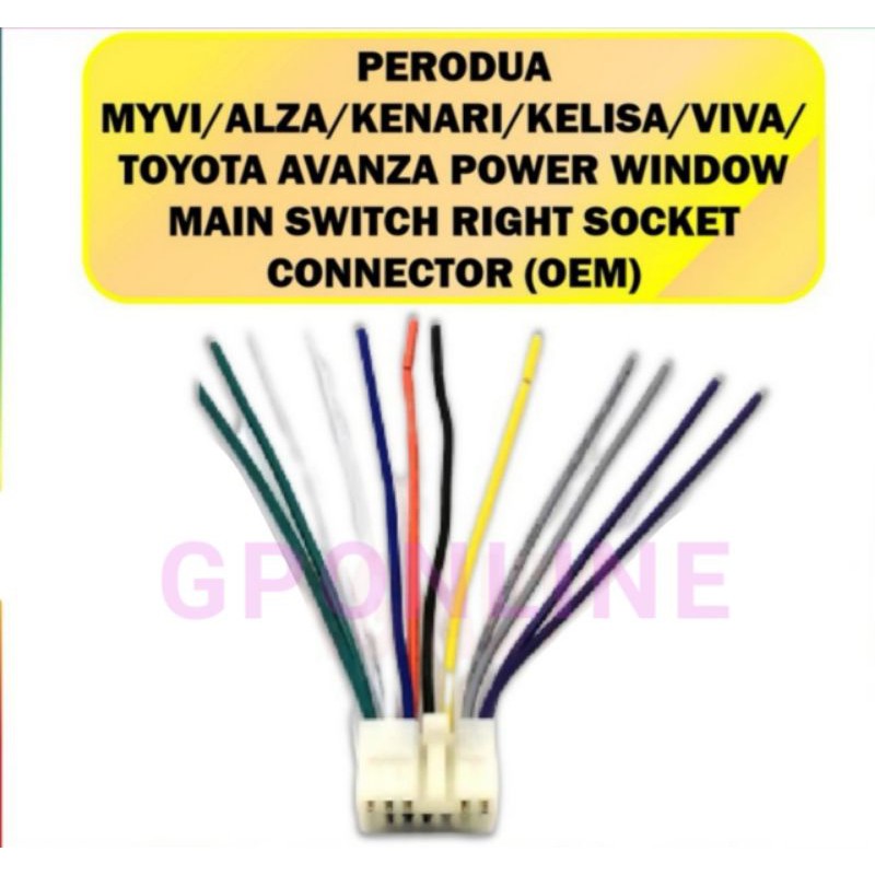 Perodua Myvi Alza Kenari Kelisa Viva Toyota Avanza Power Window Main