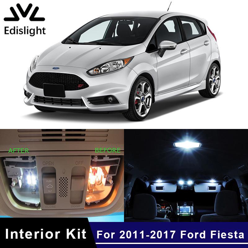 9pcs Canbus White Ice Blue Led Lamp Bulb Interior Kit For 2011 2017 Ford Fiesta Map Dome Trunk Light