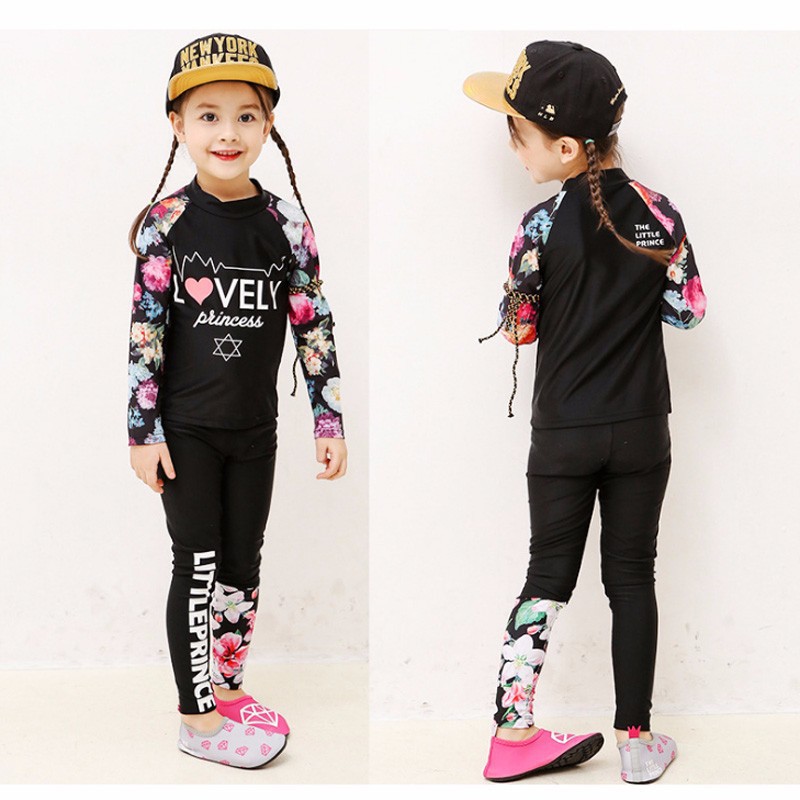 girls long sleeve swimming costume