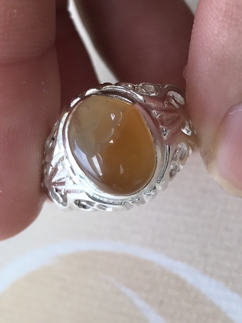 Cincin perak batu akik yaman asli  Shopee Malaysia