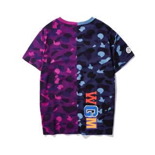 bape blue and purple shirt