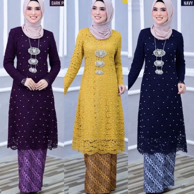  Baju  Kurung Moden Pahang  Lace Exclusive Baju  Raya 2021  