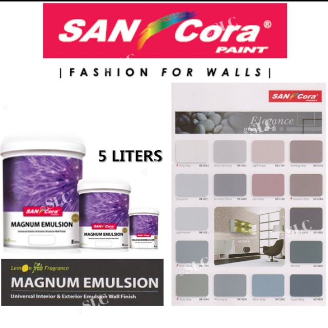 Sancora Magnum Emulsion Interior and Exterior Paint (Greys) @ 5 Liters ...