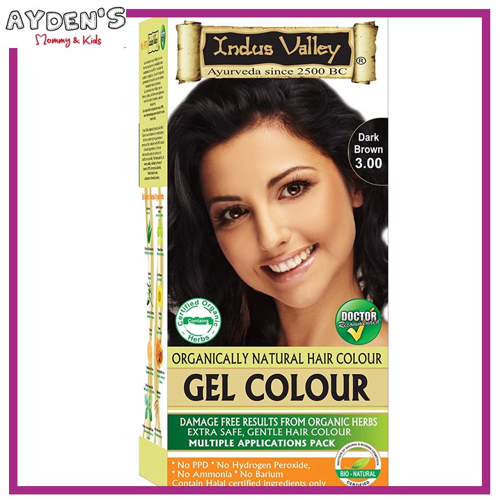 INDUS VALLEY Organic Gel Hair Color (Halal hair dye hair colour) Pewarna  Rambut | Shopee Malaysia