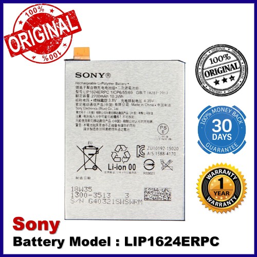 Original Battery Sony Lip1624erpc Sony Xperia X Performance