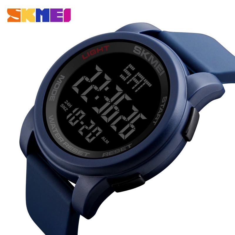 navy blue digital watch