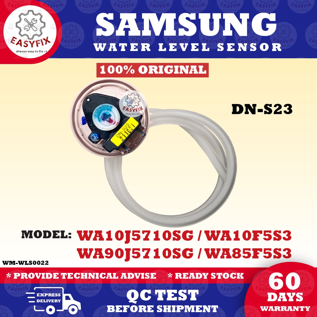 DNS23 (ORIGINAL!!) WA10J5710SG WA90J5710SG WA10F5S3 WA85F5S3 SAMSUNG WATER LEVEL SENSOR WASHING