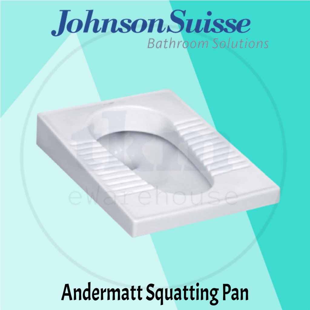 JOHNSON SUISSE ANDERMATT SQUATTING PAN WITH INTEGRAL TREAD PLATES
