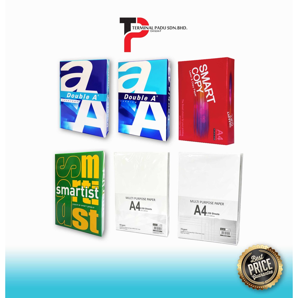 500's A4 Paper Double A, Smartist Smart Copy / Multi Purpose Paper
