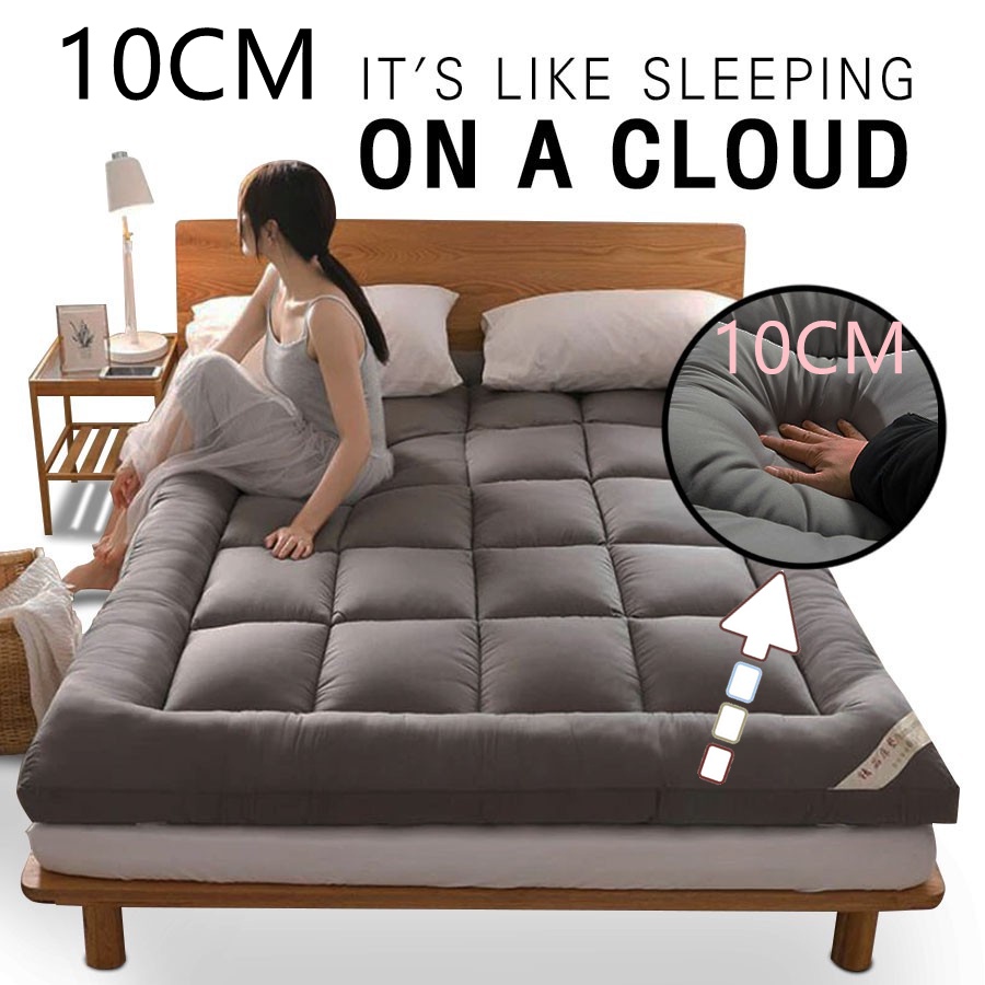 10CM Thicker 90/150/180*200cm Tatami Mattress Topper Tatami Velvet Soft Tilam Murah Foldable Mattress Tatami/床垫/榻榻米