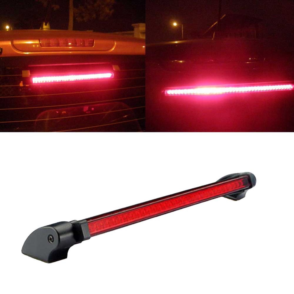 Vehicles Rear Windshield High-mount Warning 3rd Brake Tail Stop Light 24 LED Red