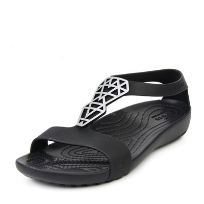 crocs women's serena embellished flat sandal