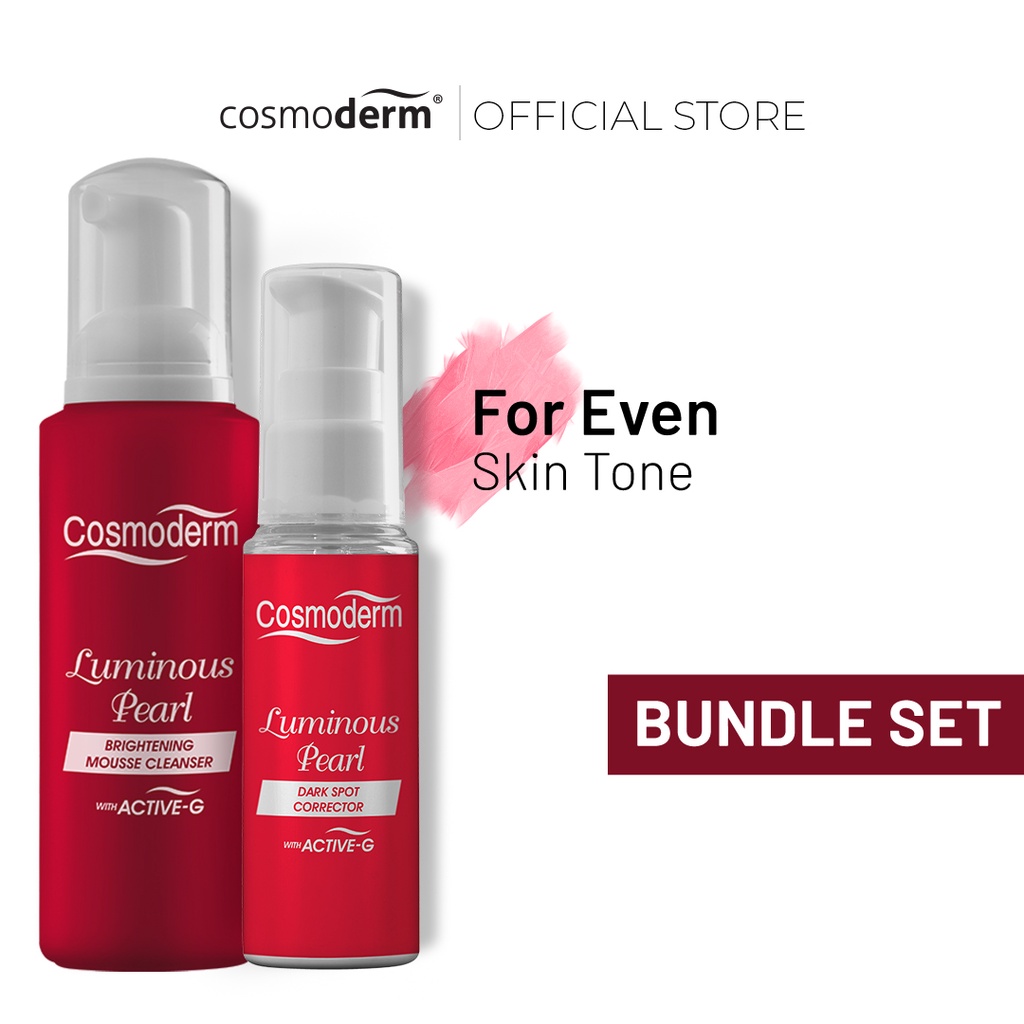 Bundle Sale Cosmoderm Luminous Pearl Brightening Mousse Cleanser Dark Spot Correcter Shopee Malaysia