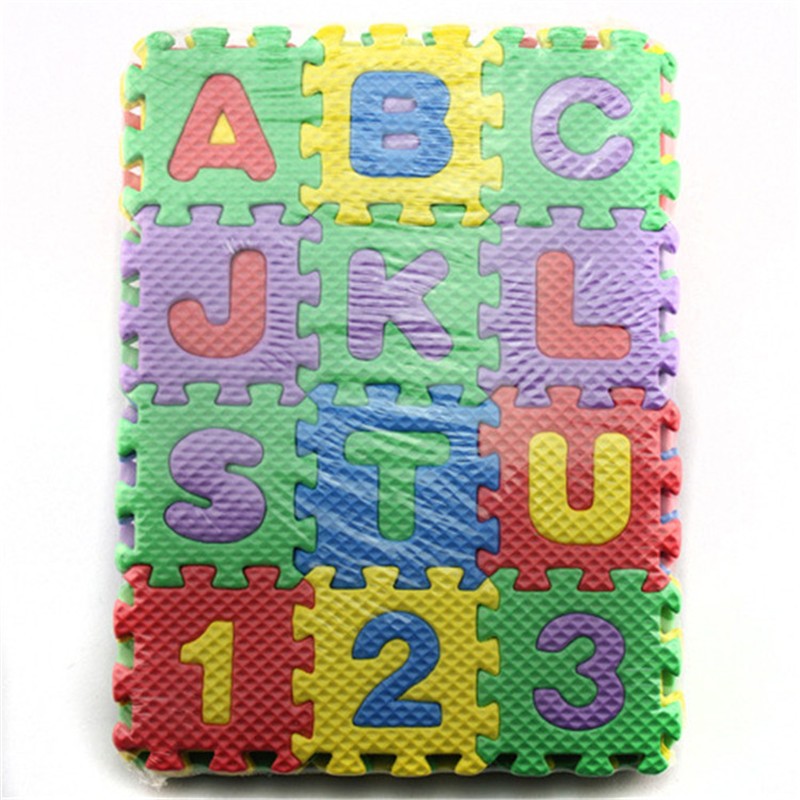 36ps Eva Foam Mat Cartoon Number Letter Game Mat Pad Floor For