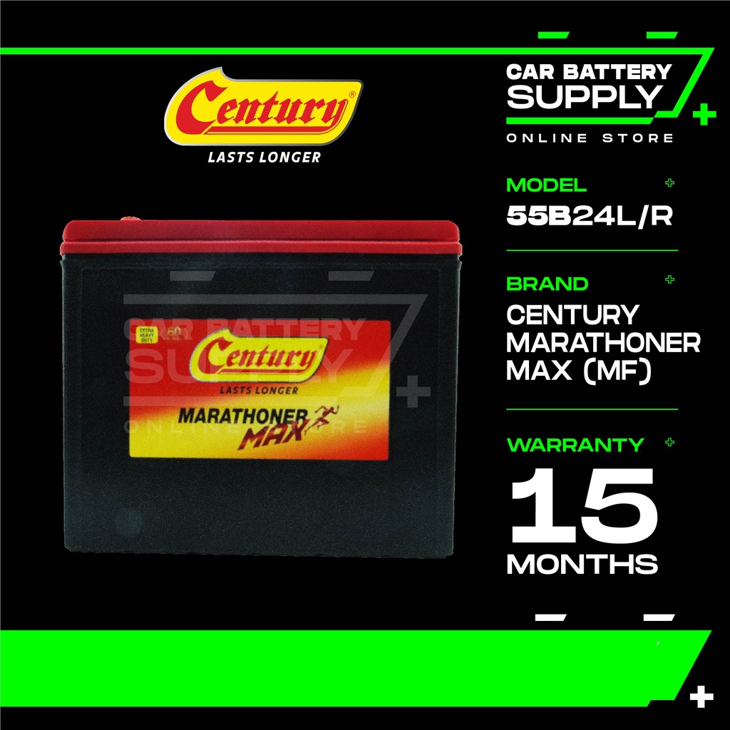 55B24L 55B24R CENTURY MARATHONER MAX Bateri Kereta Car Battery