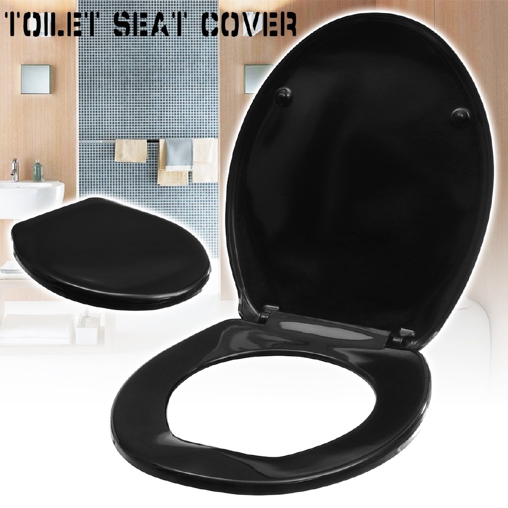 black toilet lid cover