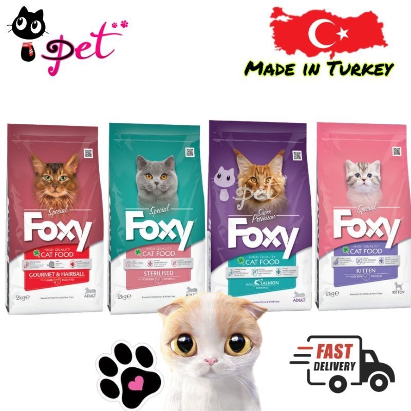 Foxy High Premium Kitten/Hairball CAT DRY FOOD 2KG~3KG