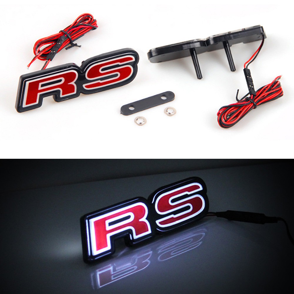 Rs Logo Car Front Hood Grille Emblem Led Light Honda Fit City Crv Accord Civic Shopee Malaysia