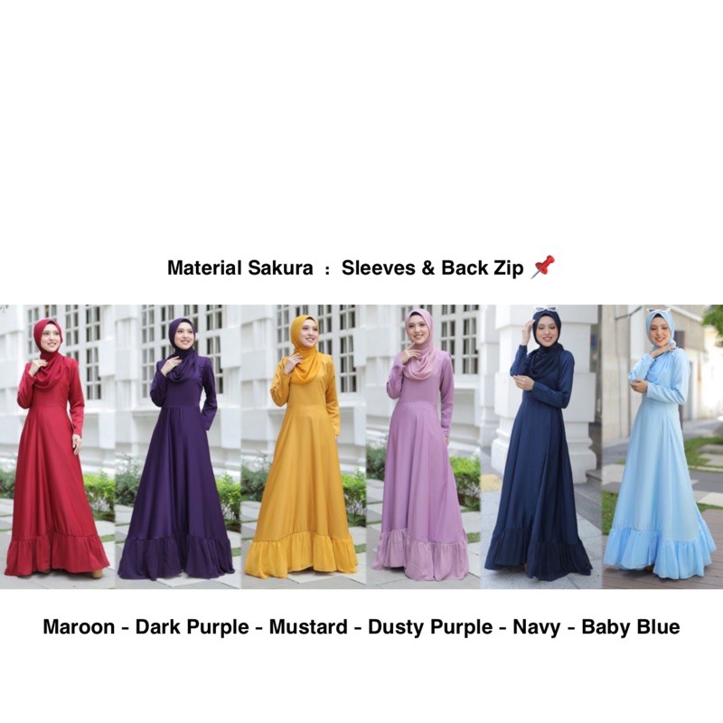 Princess Jubah Dress Muslimah Dinner Long Dress Quality Jubah Dress Baju Nikah Tunang Kahwin Nusaibah