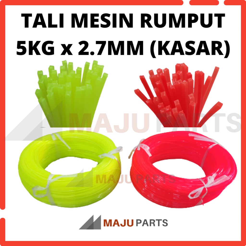 TALI 5KG 2.7MM SPOOL SQUARE CUT TRIMMER LINE / TALI MESIN POTONG RUMPUT - HEAVY DUTY