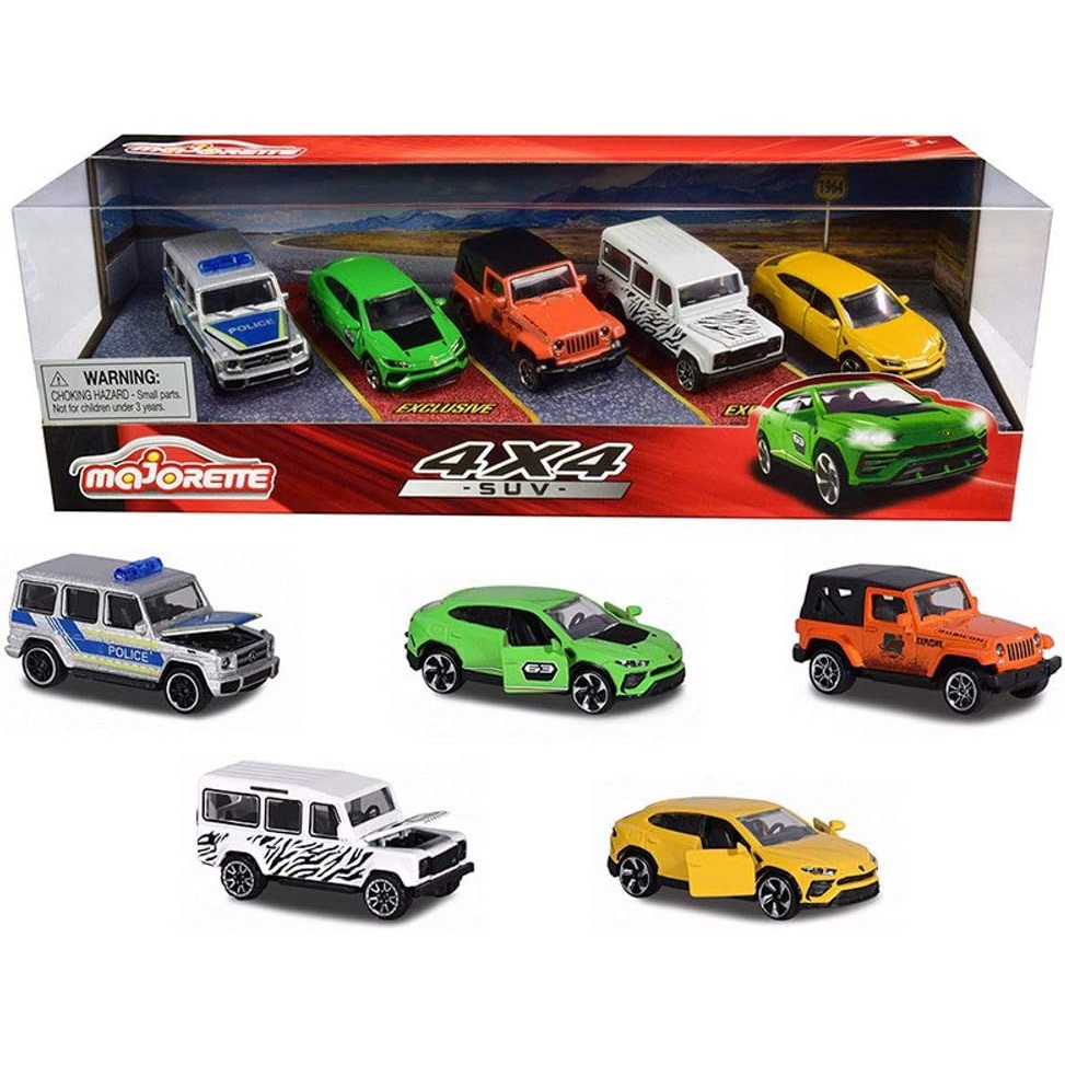 Majorette 4x4 SUV Giftpack 5-Car Assortment, Assorted 1/64 Scale ...