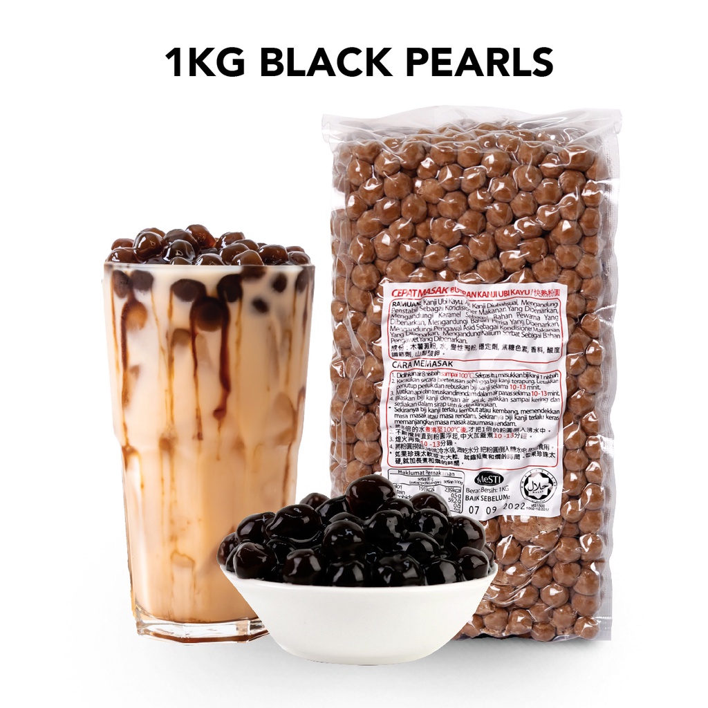 [READY STOCK] 1 PACK HALAL Black Pearl / Boba Pearl / Tapioca Pearl