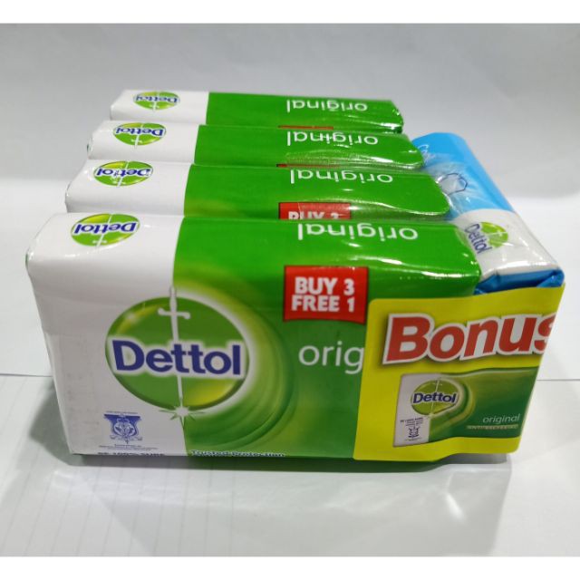 Soap Sabun Buku Dettol Bar Soap 105g 4pcs Free 65g 1pcs Shopee Malaysia