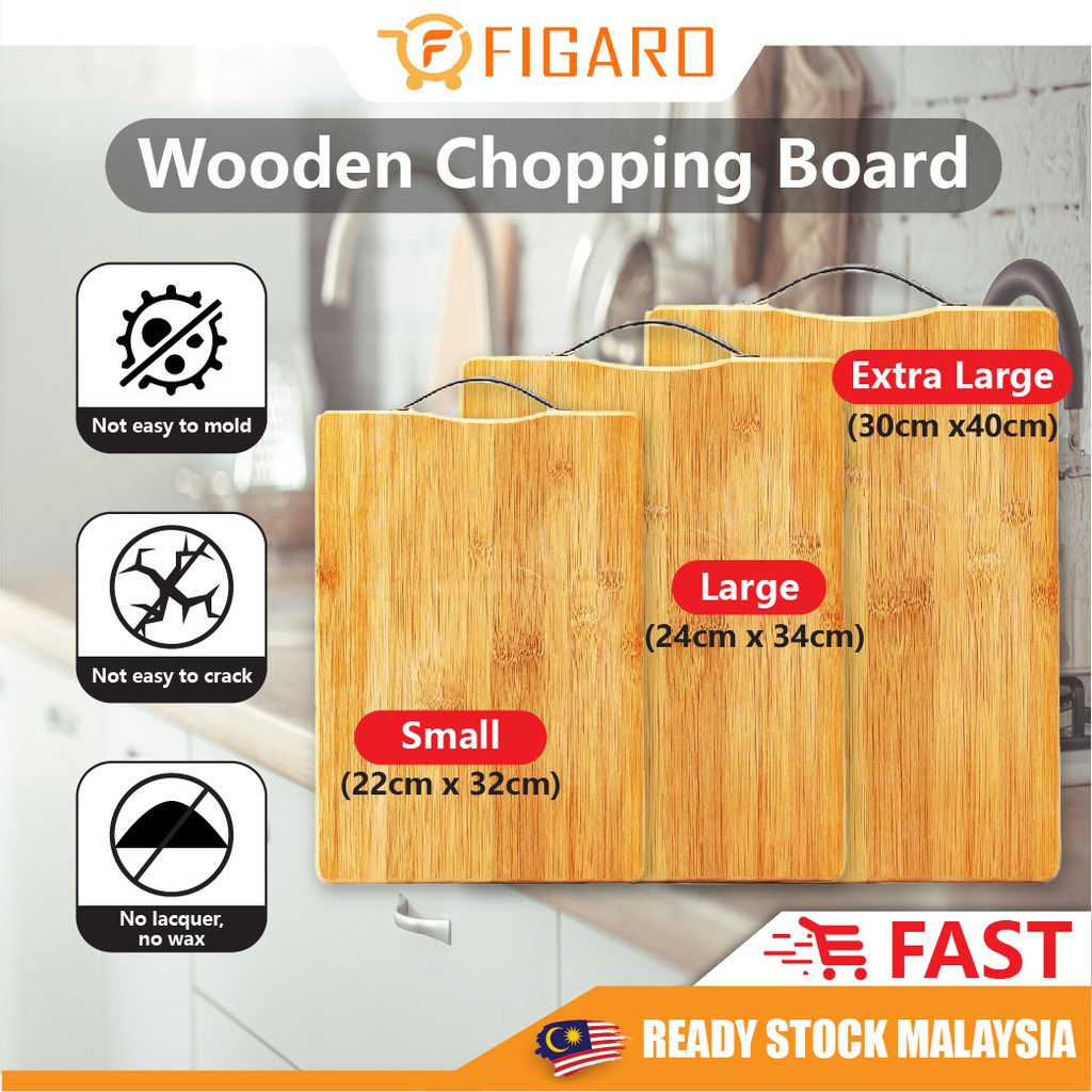 Figaro Household Bamboo Chopping Board Wooden Cutting Board Wooden Papan Pemotong Kayu Chopping Board Wood 切菜板 砧板