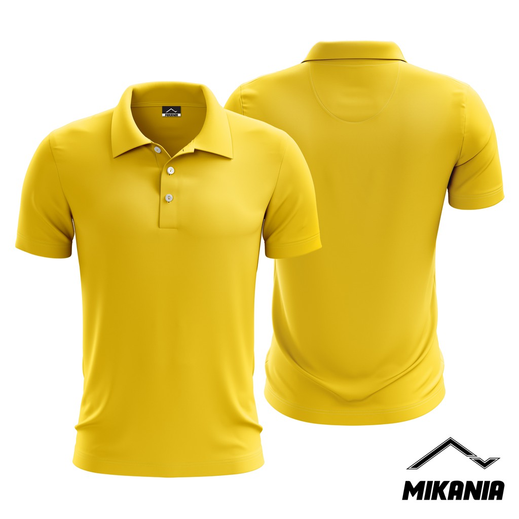 Yellow Polo Microfiber Plain Jersey Collar Tshirt | Jersi Tshirt Microfiber Kolar Kosong Kuning (UNISEX)