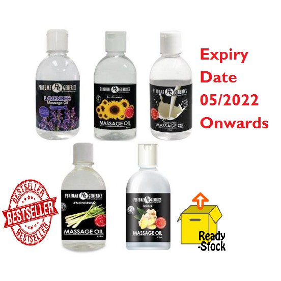 Exp 10 2023 Perfume Generics Pg Massage Oil Halal 410ml Sunflower Lavender Serai Halia Pala