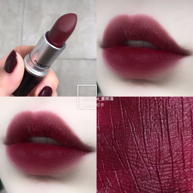 19 News Glamour Lipstick Mac Diva Aunt Color Sin Deep Wine Red Gem Dubonnet Cow Blood Shopee Malaysia