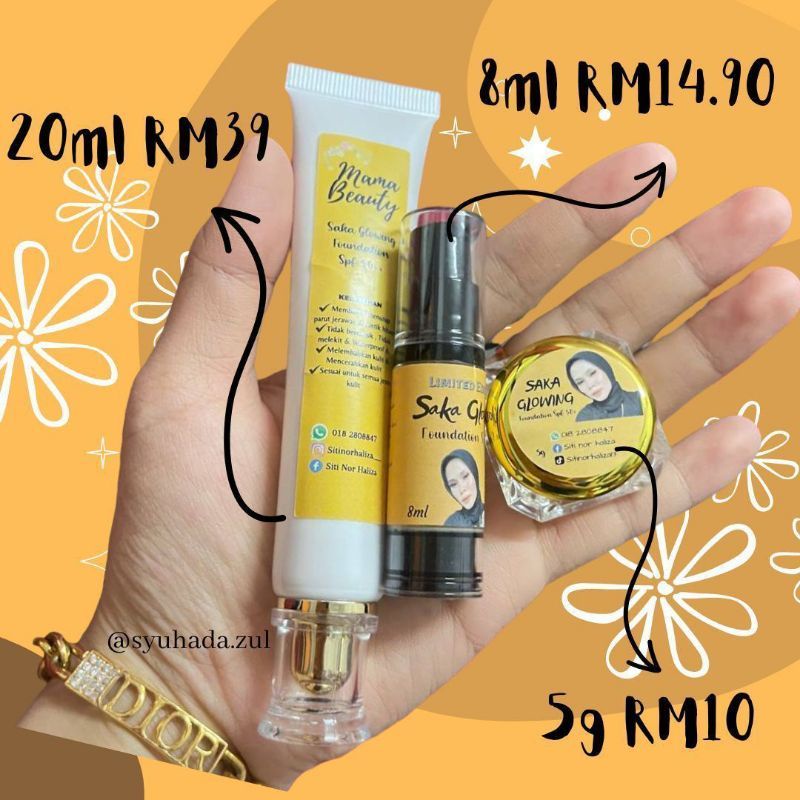 [ORIGINAL HQ] VIRAL SAKA GLOWING FOUNDATION BY SITI Shopee Malaysia