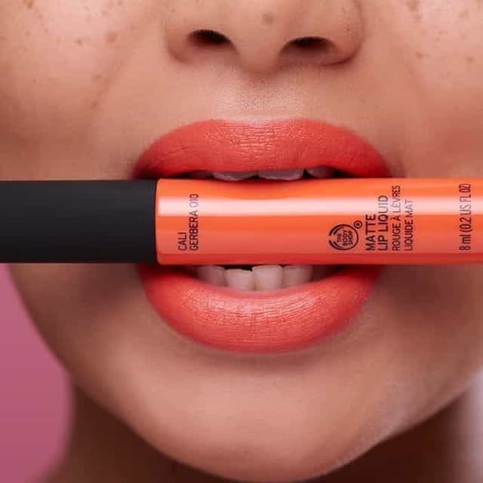 The Body Shop Matte Lip Liquid 010 Cali Gerbera 8ml Mfg May 2017